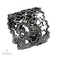 Contemporary Diamond Pave Filigree Wide Band Dinner Ring