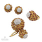 Contemporary Diamond Ruby Earrings Ring Brooch Demi Parure Suite
