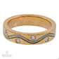 Crivelli 18 Karat Gold Eight Diamond Ring or Wedding Band