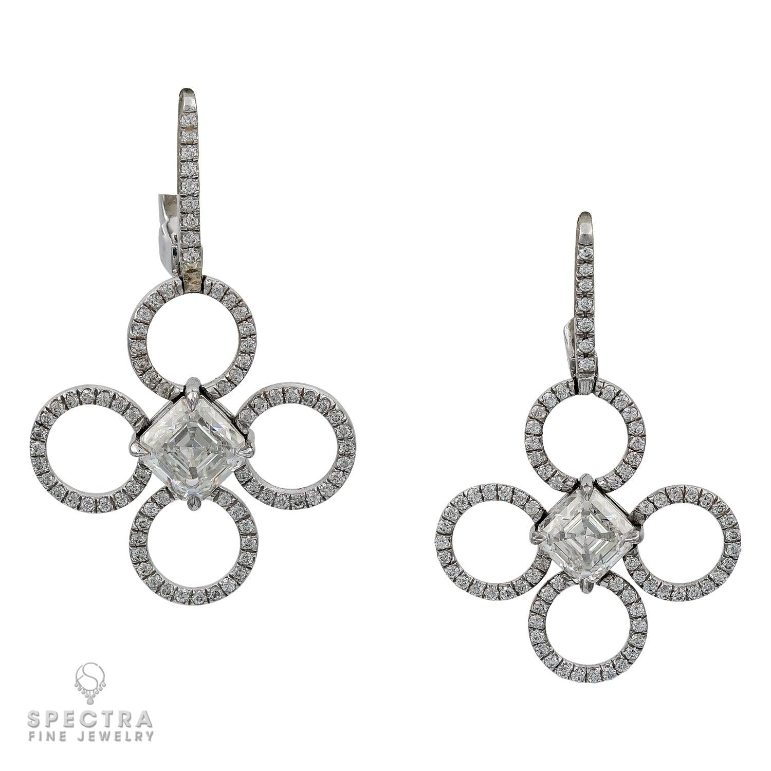 Daniel K Diamond Clover Drop Earrings