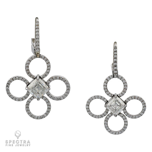 Daniel K Diamond Clover Drop Earrings