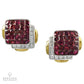 David Webb Inspired: Contemporary Ruby and Diamond Earrings