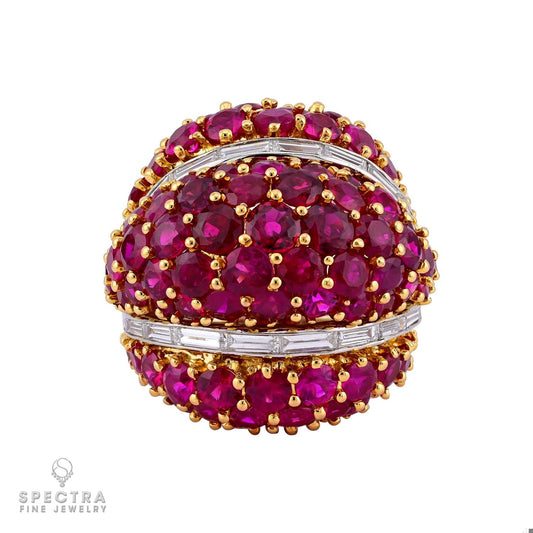 David Webb Ruby and Diamond Ring