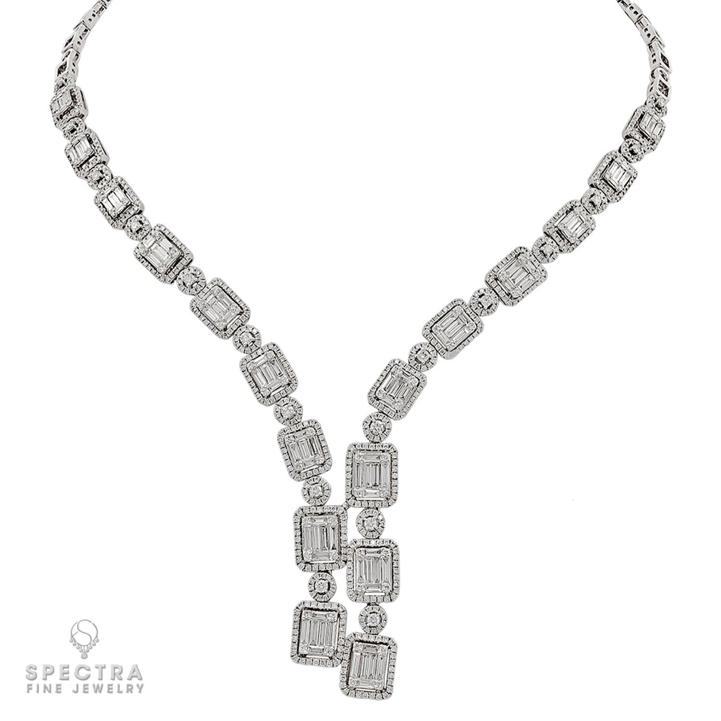 Spectra Fine Jewelry Contemporary Diamond Gold Necklace