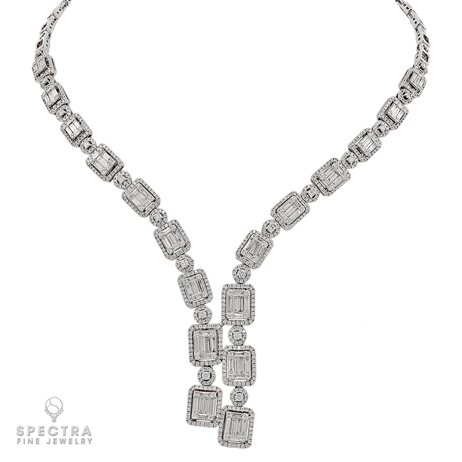 Spectra Fine Jewelry Contemporary Diamond Gold Necklace