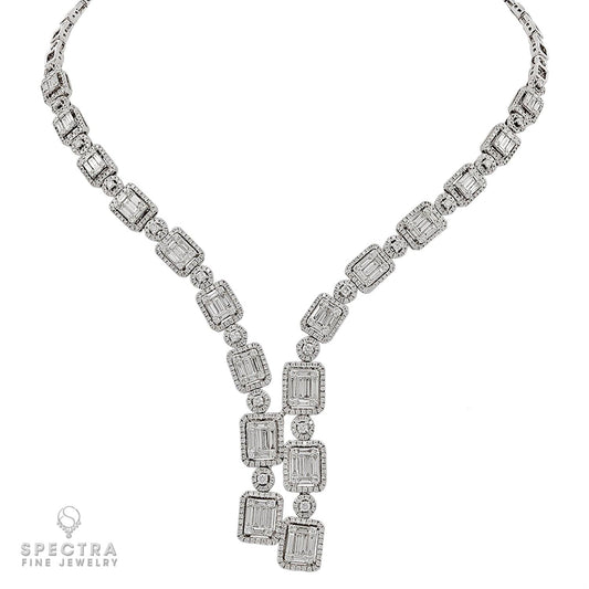 Spectra Fine Jewelry Contemporary Diamond Gold Necklace