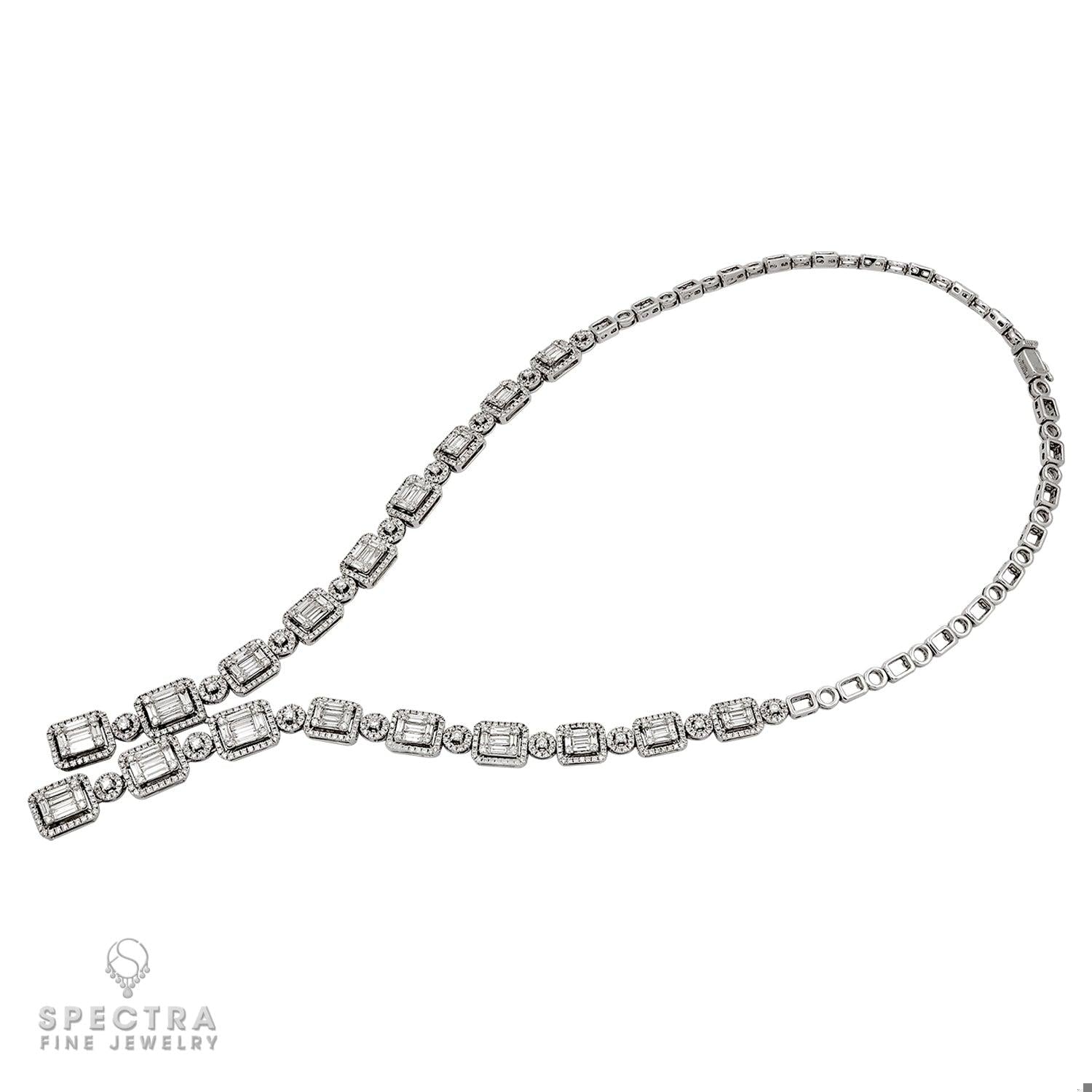 Spectra Fine Jewelry Contemporary Diamond Gold Necklace