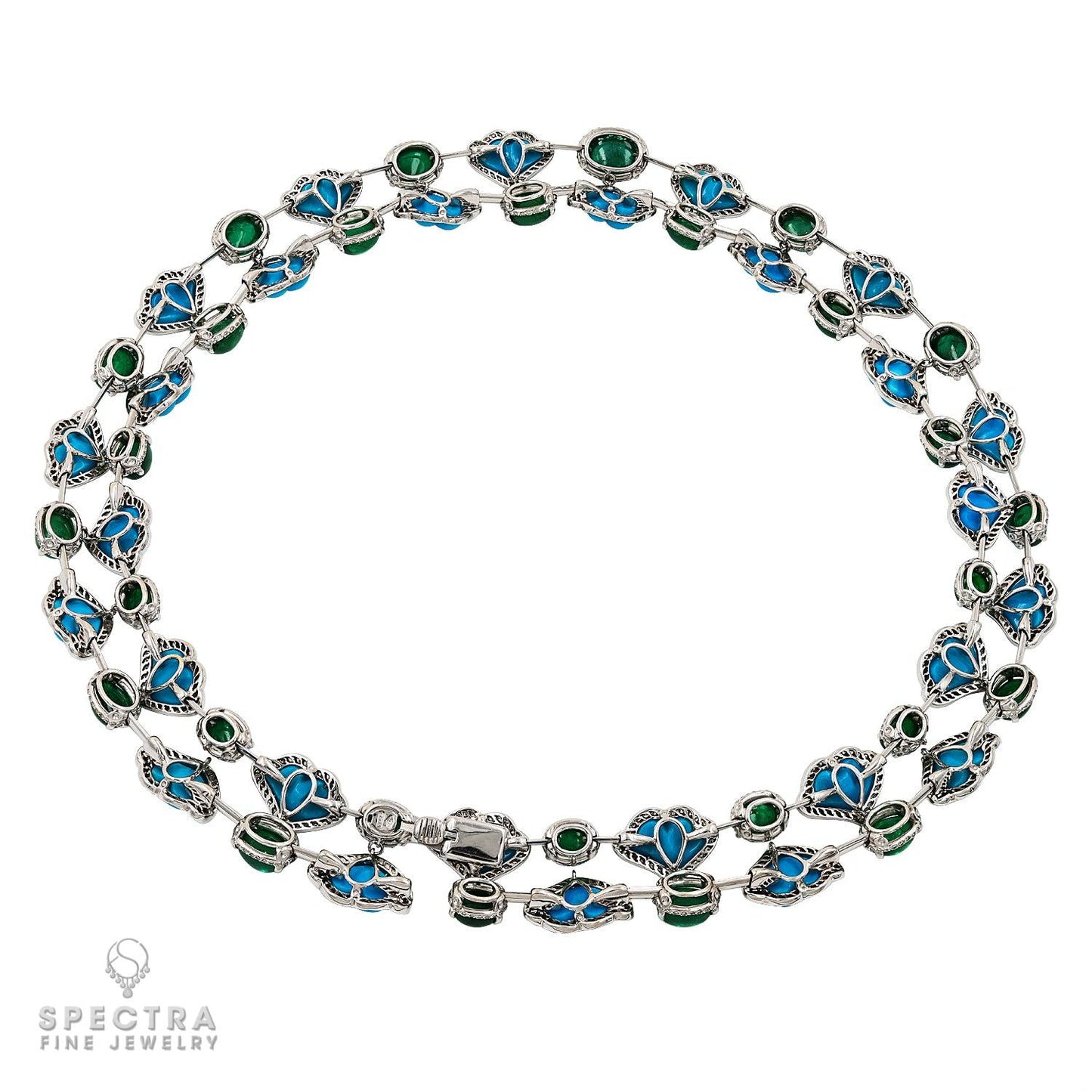 De Ambrosi Contemporary Carved Gemstone Princess Necklace