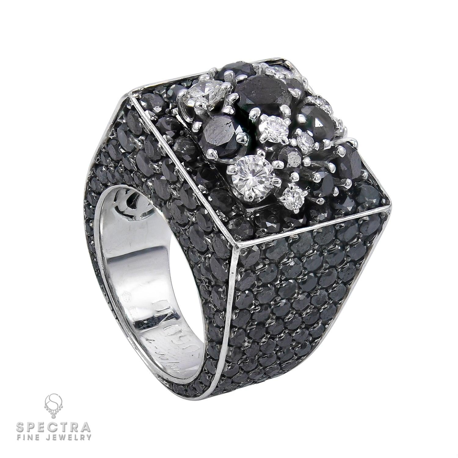 De Grisogono Black Diamond Cocktail Signet Ring