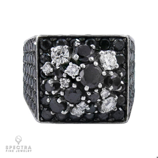 De Grisogono Black Diamond Cocktail Signet Ring