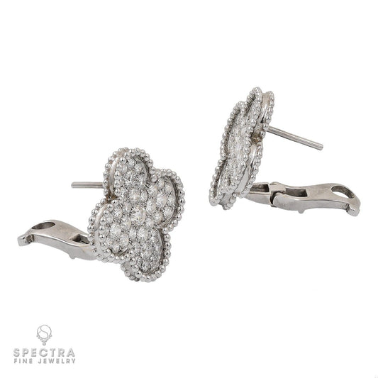 Diamond 'Clover' Earrings in 18kt Gold