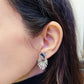 Contemporary Deco Revival Diamond Sapphire Fan Earrings