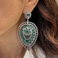 Contemporary Emerald Diamond Chandelier Earrings