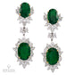 Spectra Fine Jewelry 25.53 cts.  Colombian Emerald Diamond Drop Gold Earrings