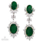 Certified Colombian Emerald Diamond Drop Earrings in 18kt Gold