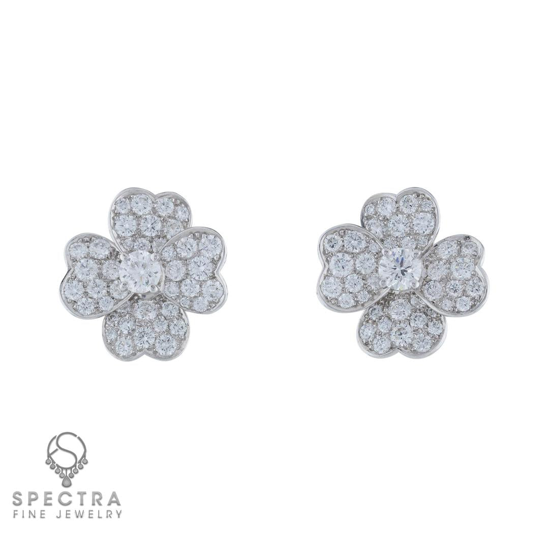 Van Cleef & Arpels Cosmos Diamond Ear Clips 2.70ct (Small Model)