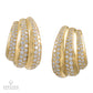 Van Cleef & Arpels Vintage Diamond Pave Fluted Button Earrings, circa 1980s