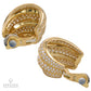 Van Cleef & Arpels Vintage Diamond Pave Fluted Button Earrings, circa 1980s