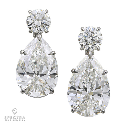 Spectra Fine Jewelry Classic Pear-Shaped Diamond Drop Earrings