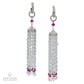 Diamond Ruby Victoria Tassel Earrings in Platinum