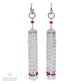 Diamond Ruby Victoria Tassel Earrings in Platinum