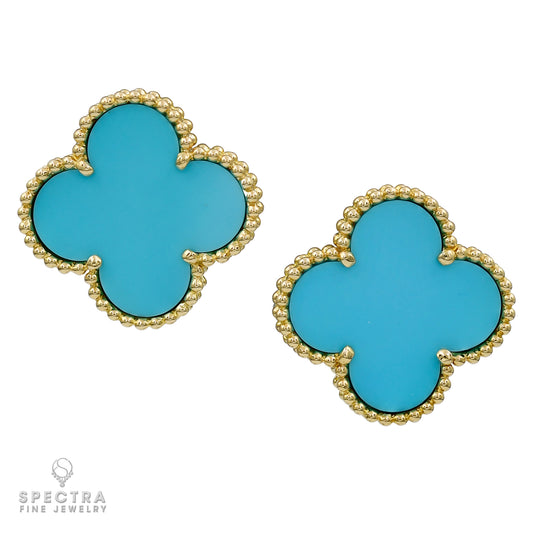 Van Cleef & Arpels Vintage Alhambra Turquoise Earrings