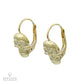 18k Gold Diamond Skull Earrings