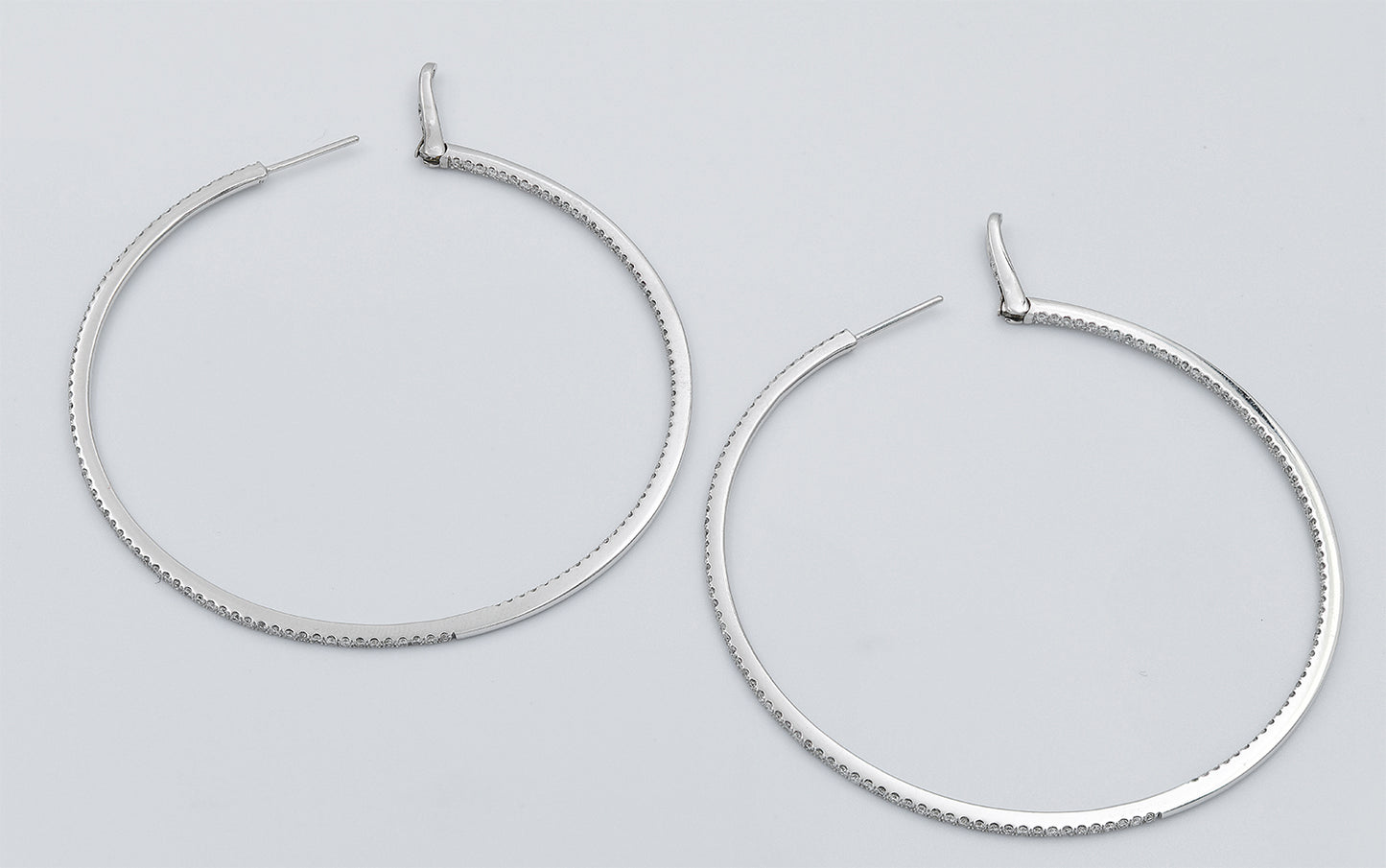 Contemporary Diamond Inside-Out Classic Hoop Earrings