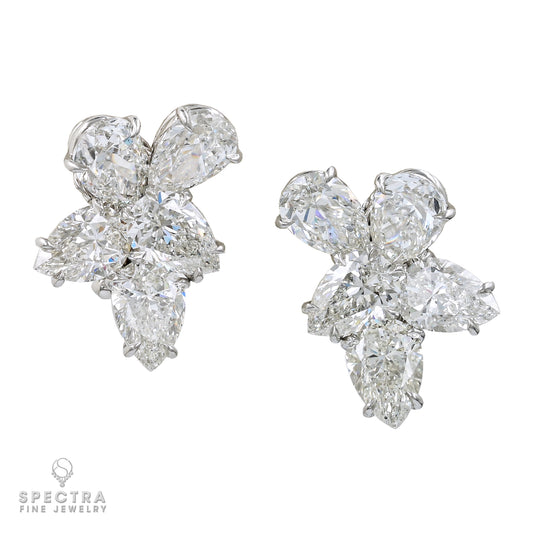 Spectra Fine Jewelry Certified 9.26cts Diamond Cluster Earrings