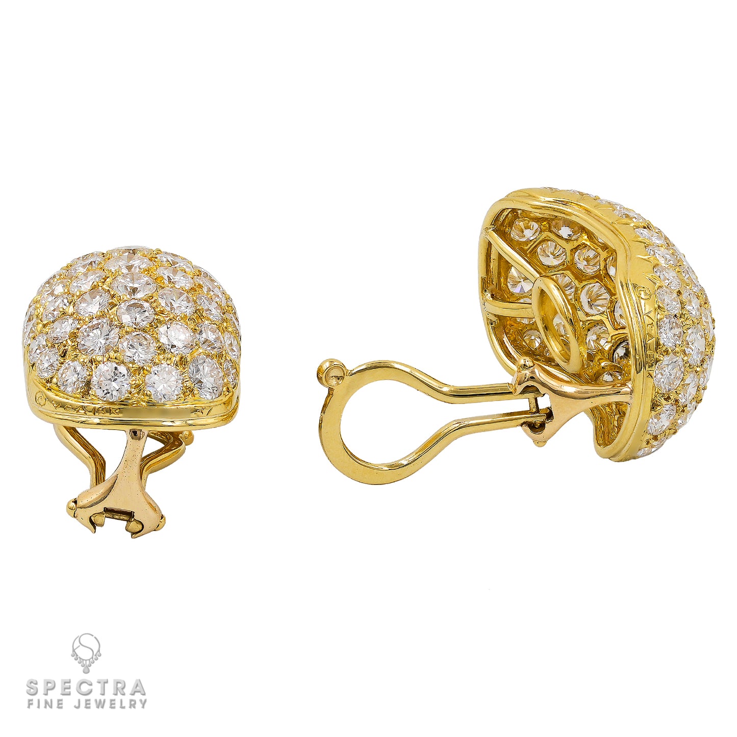 Van Cleef & Arpels Vintage Diamond 'Huggie' Earrings