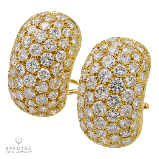 Van Cleef & Arpels Vintage Diamond 'Huggie' Earrings
