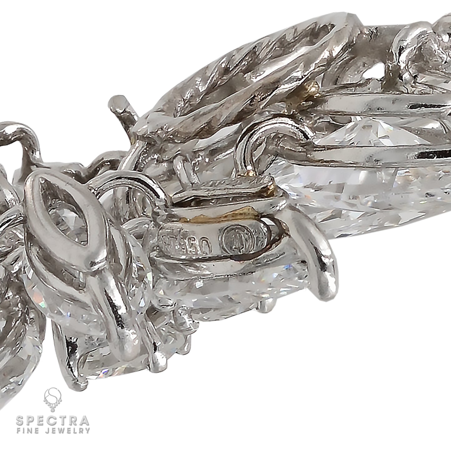 Harry Winston 19cts Diamond Cluster Earrings in 18K White Gold