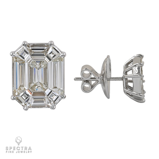 Spectra Fine Jewelry 4.36cts Diamond Illusions Stud Earrings