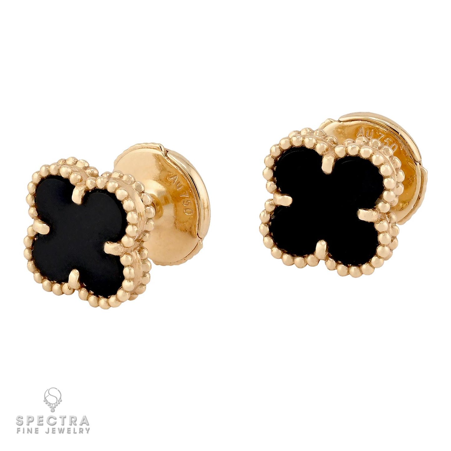 Van Cleef & Arpels Sweet Alhambra Onyx Earstuds