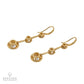 3.90 ct. Three-Tier Round Diamond Drop Earrings in 18K Yellow Gold