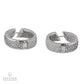 10.56 Carat Pave Diamond Hoop Earrings in 18K White Gold