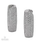 10.56 Carat Pave Diamond Hoop Earrings in 18K White Gold