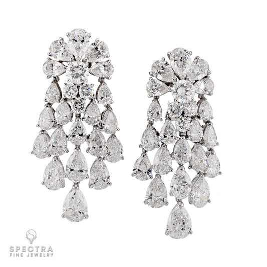 Van Cleef & Arpels ‘Saturne’ Diamond Earrings in Platinum & 18K White Gold