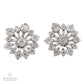 Pair laid flat showing starburst design with mixed-cut diamonds. VCA