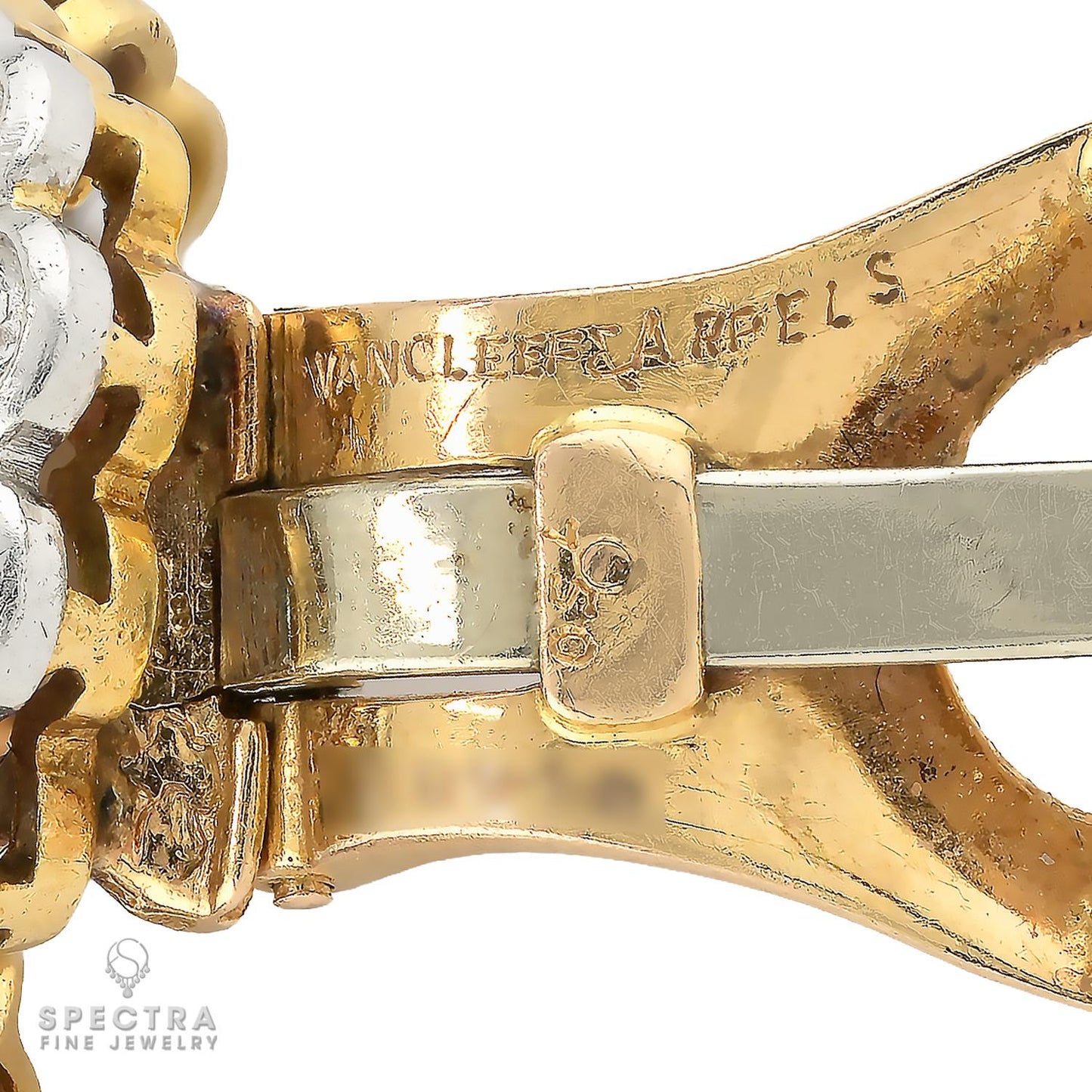 Van Cleef & Arpels Ceylon Sapphire Cabochon & Diamond Earclips, Signed