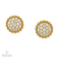 Van Cleef & Arpels Perlee Diamond Stud Earrings, 18K Yellow Gold