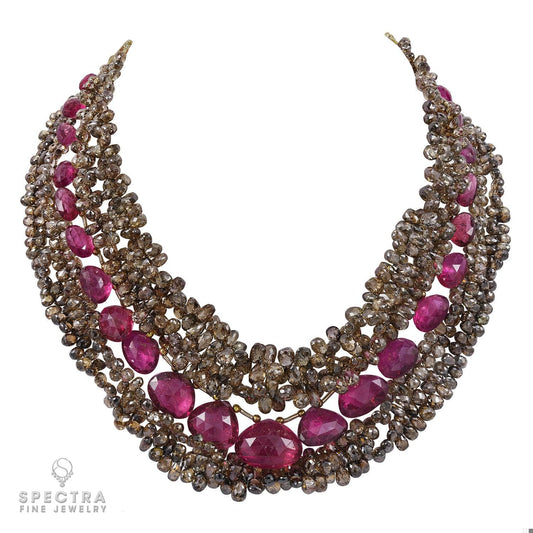 Enchanting Symphony: The Colored Diamond Tourmaline Necklace