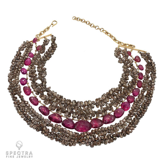 Enchanting Symphony: The Colored Diamond Tourmaline Necklace