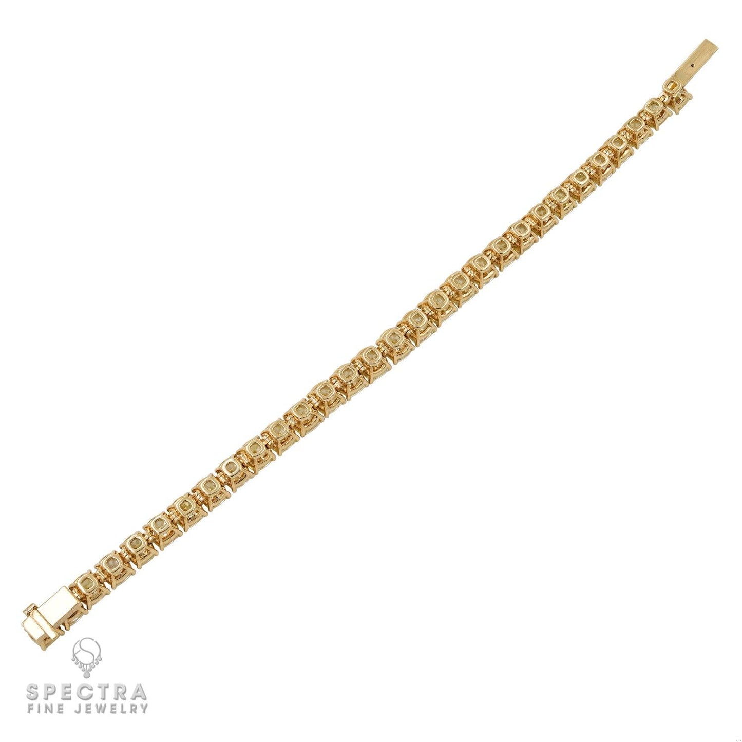 Exquisite 30.62cts Fancy Yellow Diamond Tennis Bracelet | Spectra Fine Jewelry