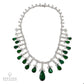 Exquisite 57.37ct Zambian Emerald and Diamond Fringe Necklace