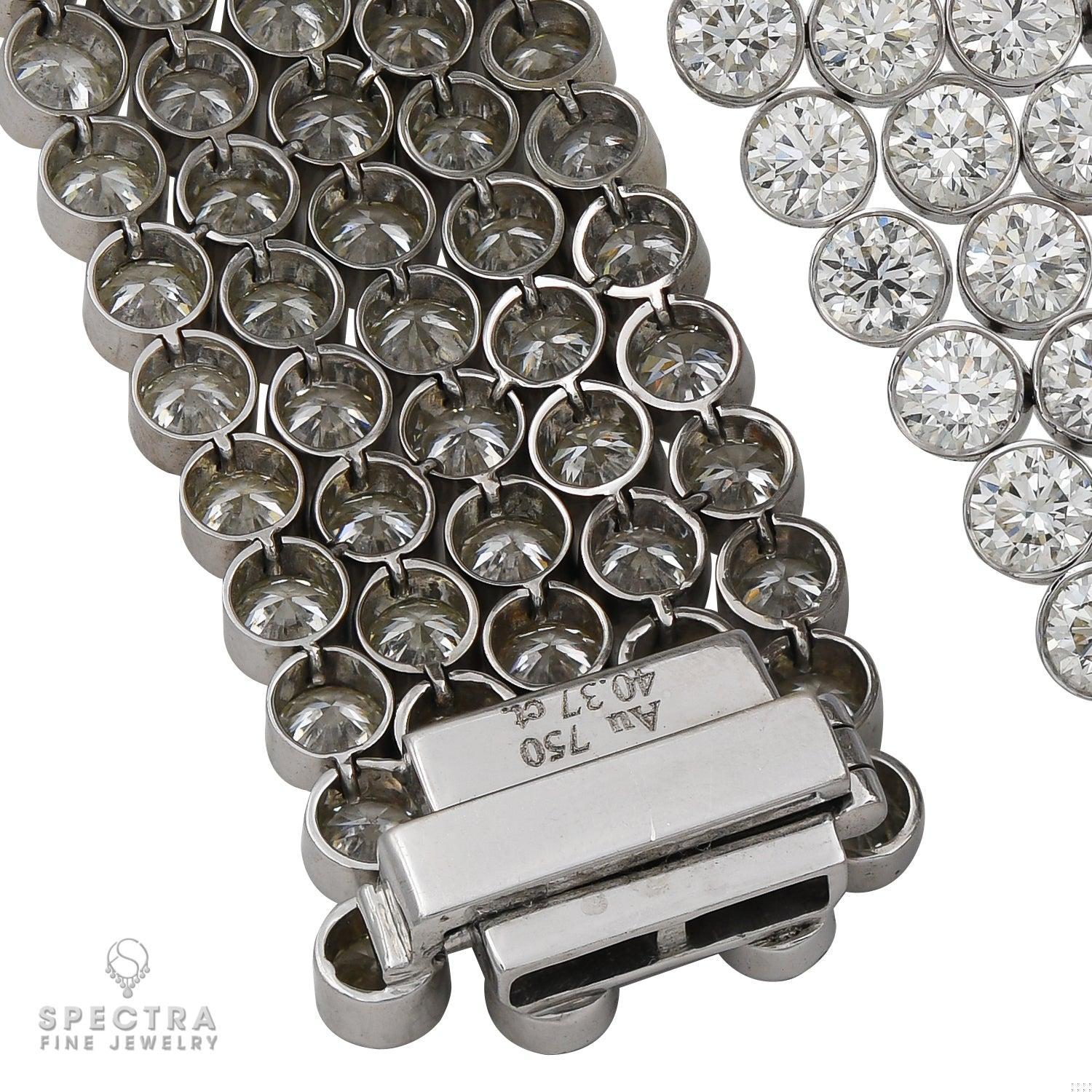 Five Row Round Diamond Bracelet | Spectra Fine Jewelry
