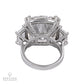 GIA Certified 22.62ct Cushion Diamond Platinum Ring