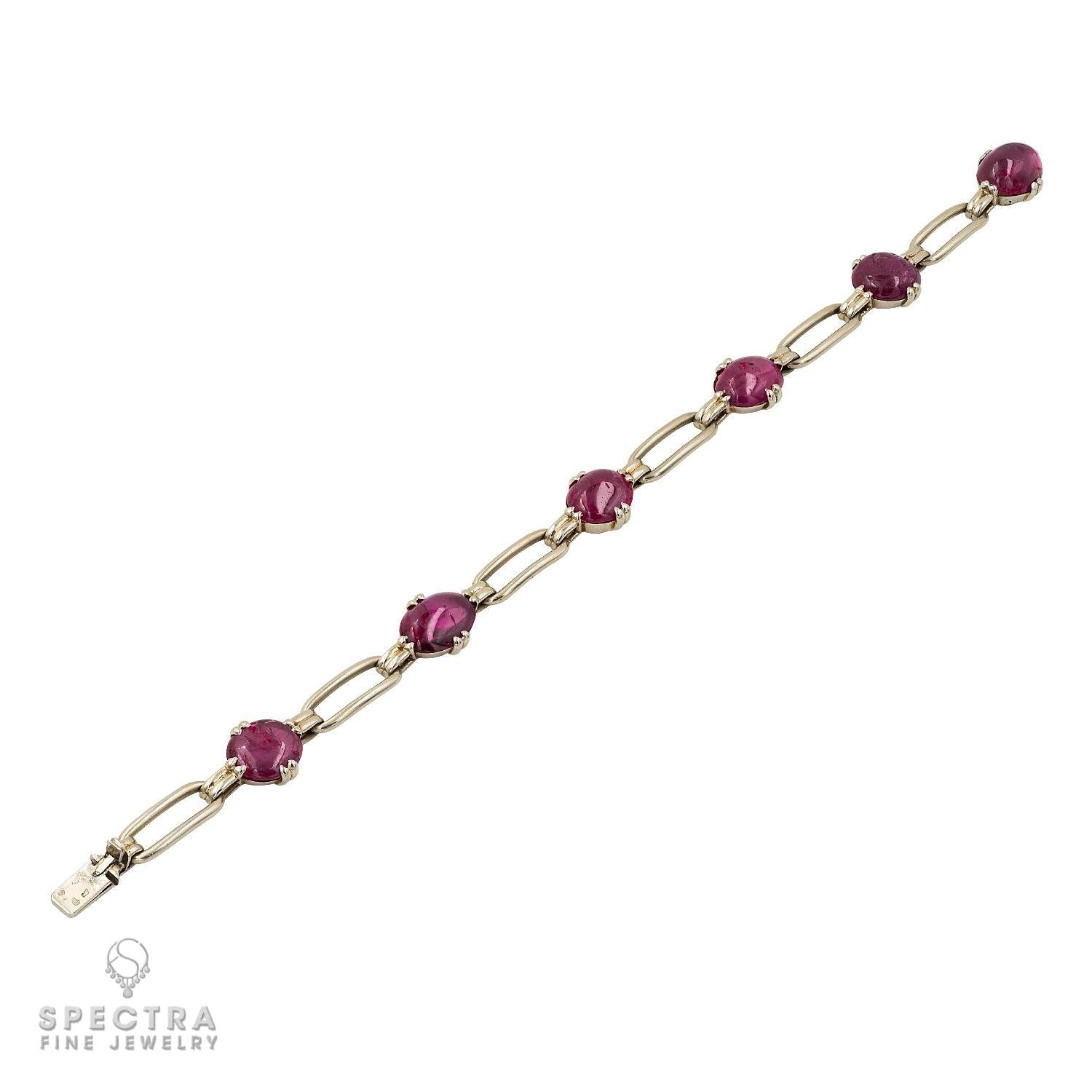 Georges L'Enfant Vintage Mid-Century Burmese Ruby Bracelet