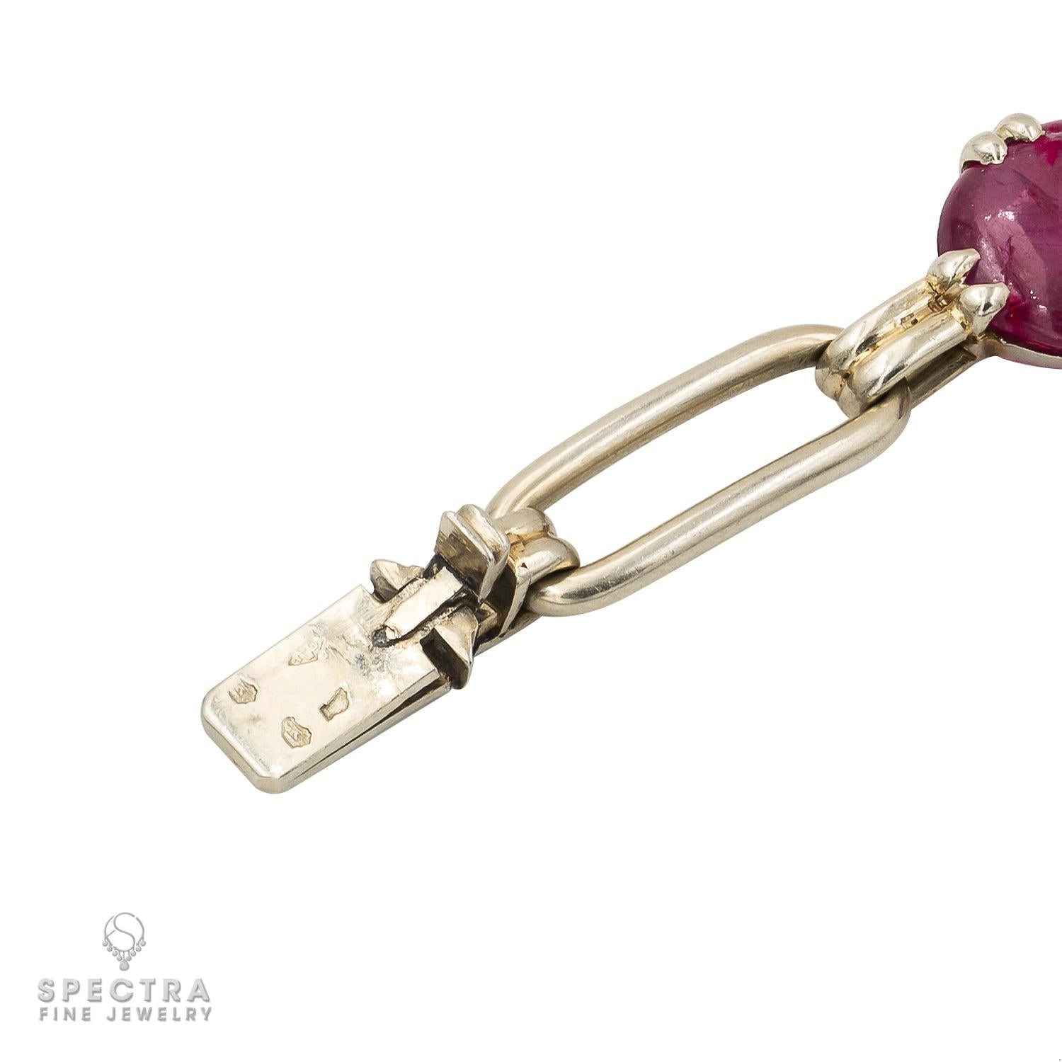 Georges L'Enfant Vintage Mid-Century Burmese Ruby Bracelet
