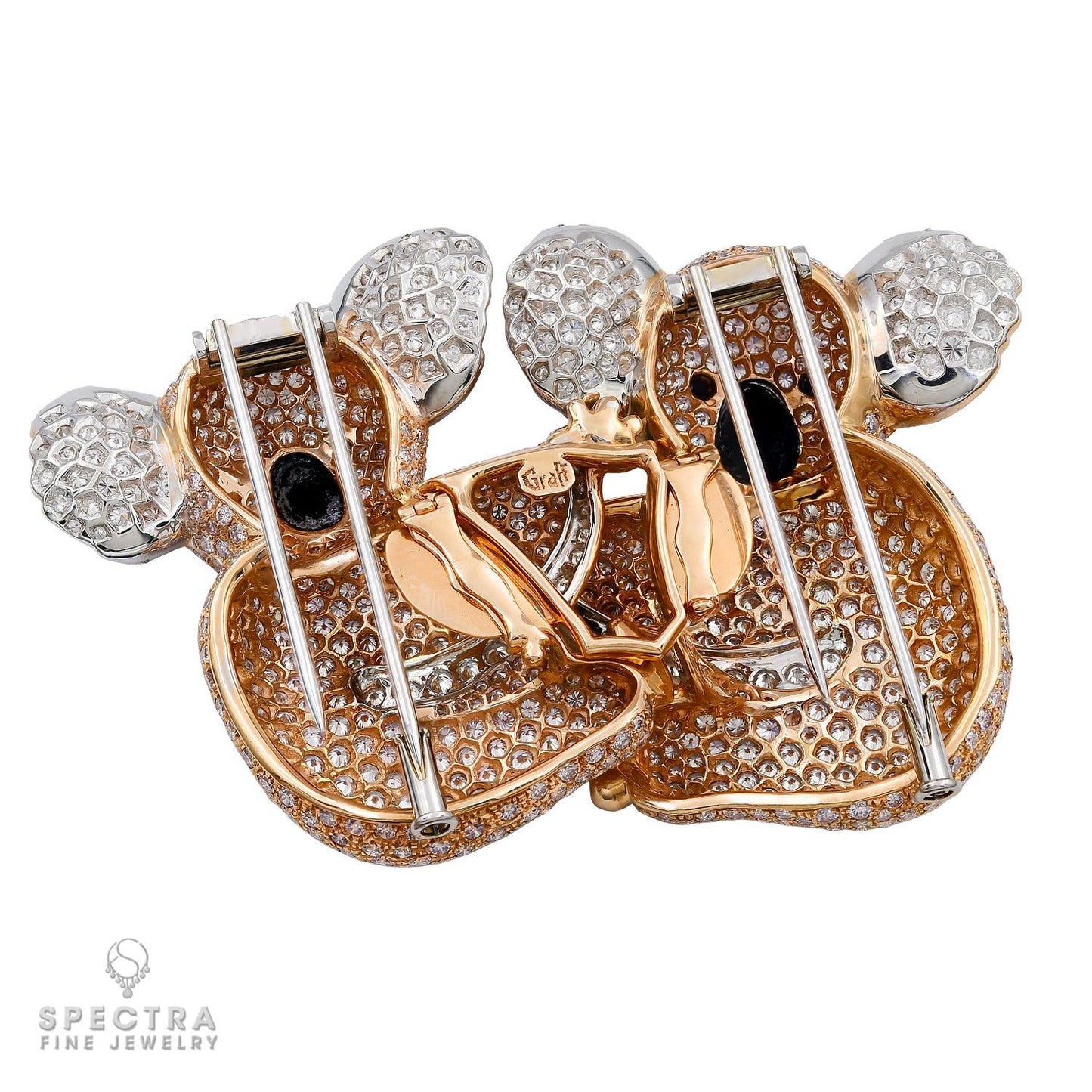 Graff Pink White Diamond Koala Brooch